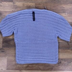 Chicos Black Label Off The Shoulder Zip Sweater